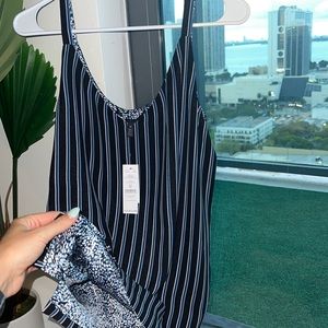 White House Black Market Reverse dual cami